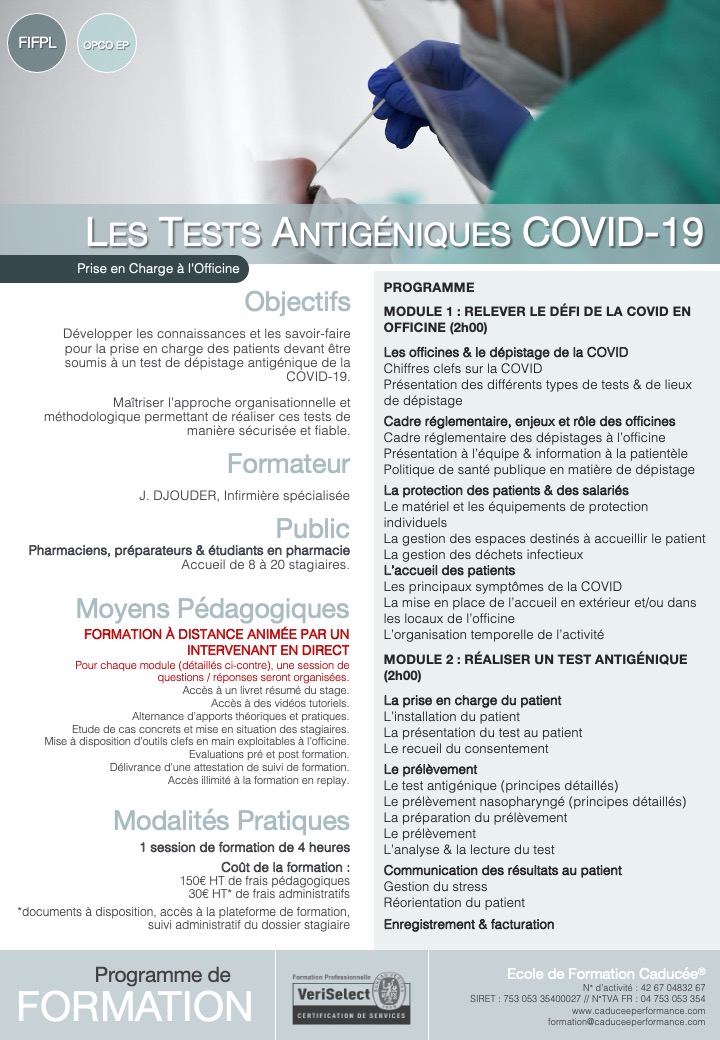 Test Antigéniques COVID-19 - Programme