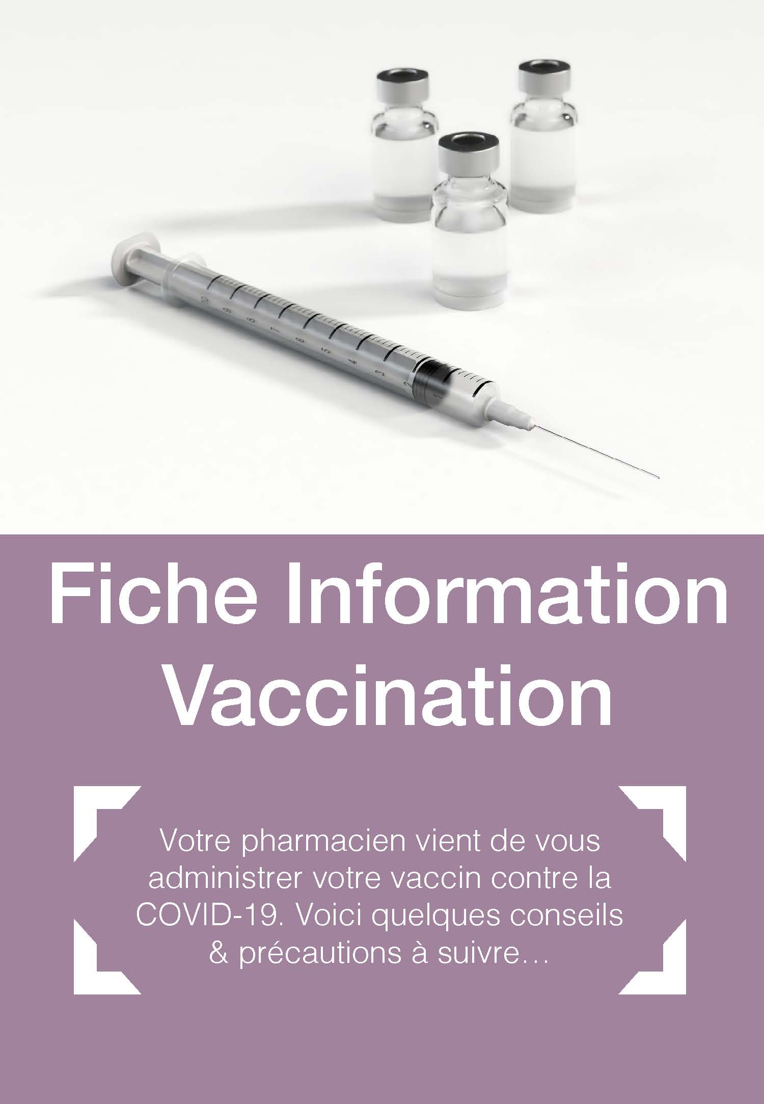 Fiche Info Vaccination COVID 19 Page 1